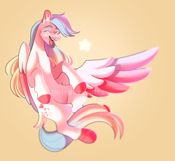 Size: 1374x1263 | Tagged: safe, artist:birdbiscuits, derpibooru import, oc, oc:strawberry heartstrings, pegasus, pony, female, mare, solo