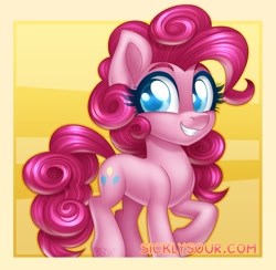 Size: 1393x1362 | Tagged: safe, artist:sickly-sour, derpibooru import, pinkie pie, earth pony, pony, female, mare, solo