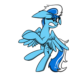 Size: 2500x2500 | Tagged: safe, artist:flywheel, derpibooru import, oc, oc:scuba, pegasus, simple background, transparent background