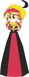 Size: 400x1068 | Tagged: safe, artist:caido58, derpibooru import, sunset shimmer, equestria girls, 1000 hours in ms paint, arm behind back, bondage, bound and gagged, cloth gag, gag, simple background, solo, tied up, transparent background