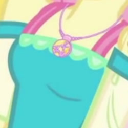 Size: 1920x1920 | Tagged: safe, derpibooru import, screencap, fluttershy, equestria girls, equestria girls series, rollercoaster of friendship, boobshot, breasts, cropped, female, geode of fauna, jewelry, magical geodes, necklace, pictures of chests, solo