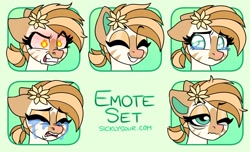 Size: 1532x932 | Tagged: safe, artist:sickly-sour, derpibooru import, oc, oc only, oc:bombay colada, pony, zebra, angry, crying, emotes, female, happy, mare, tired