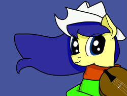 Size: 883x663 | Tagged: safe, artist:claynus, derpibooru import, fiddlesticks, earth pony, apple family member, fiddle, hat