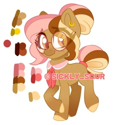 Size: 1000x1000 | Tagged: safe, artist:sickly-sour, derpibooru import, oc, oc only, oc:ginger snap, earth pony, pony, female, glasses, mare, solo