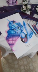 Size: 1080x2026 | Tagged: safe, derpibooru import, princess celestia, princess luna, alicorn, pony, luna eclipsed, commission, commissions open, cute, drawing, female, green eyes, happy, oil painting, royal sisters, siblings, sisters, smiley face, traditional art