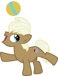 Size: 3000x3937 | Tagged: safe, artist:cloudyglow, derpibooru import, lickety split (g4), earth pony, pony, secret of my excess, ball, colt, happy, looking up, male, open mouth, simple background, solo, transparent background, vector
