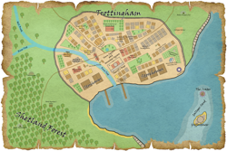 Size: 1024x683 | Tagged: safe, alternate version, artist:malte279, derpibooru import, tails of equestria, griffish isles, map, parchment, pen and paper rpg, trottingham, worldbuilding