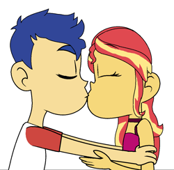 Size: 945x923 | Tagged: safe, artist:luci2004, derpibooru import, flash sentry, sunset shimmer, better together, equestria girls, spring breakdown, crossover, female, flashimmer, kissing, male, shipping, star vs the forces of evil, straight