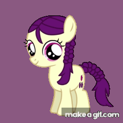 Size: 240x240 | Tagged: safe, artist:goldendaisies, derpibooru import, boysenberry, earth pony, pony, animated, boysenbetes, cute, female, filly, looking at you, music box creator, purple background, simple background, smiling, smiling at you, triple berry, waving, waving at you