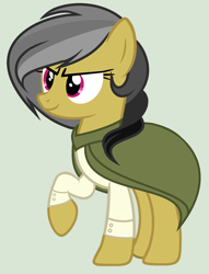 Size: 1396x1828 | Tagged: safe, artist:lominicinfinity, derpibooru import, daring do, pony, alternate hairstyle, clothes, simple background, solo