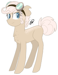 Size: 1156x1493 | Tagged: safe, artist:gallantserver, derpibooru import, oc, oc:wheatie, earth pony, pony, female, mare, offspring, parent:doctor whooves, parent:pinkie pie, parents:doctorpie, simple background, solo, transparent background