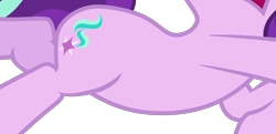 Size: 6351x3080 | Tagged: safe, artist:tardifice, derpibooru import, edit, starlight glimmer, pony, unicorn, a royal problem, belly, cropped, pictures of bellies, simple background, solo, transparent background, vector, vector edit