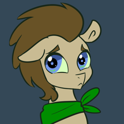 Size: 600x600 | Tagged: safe, artist:tantamount-time-turner, artist:toadstool-prancer, derpibooru import, doctor whooves, oc, oc:tantamount, pony, clothes, disguise, disguised changeling, scarf, solo, tantamount-time-turner