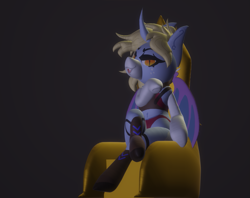 Size: 1095x866 | Tagged: safe, artist:nootaz, derpibooru import, oc, oc:corrupted noot, oc:nootaz, paint 3d, throne