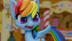 Size: 1920x1080 | Tagged: safe, derpibooru import, screencap, rainbow dash, pony, cake off, my little pony: pony life, my little pony: stop motion short, solo, stop motion