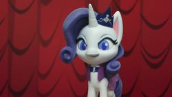 Size: 1920x1080 | Tagged: safe, derpibooru import, screencap, rarity, pony, fashion failure, my little pony: pony life, my little pony: stop motion short, solo, stop motion