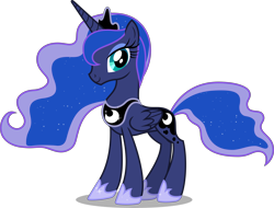 Size: 8000x6084 | Tagged: safe, artist:chrzanek97, derpibooru import, princess luna, alicorn, pony, absurd resolution, crown, female, hoof shoes, jewelry, mare, regalia, simple background, solo, transparent background, vector