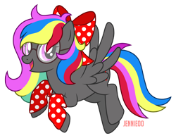 Size: 1200x940 | Tagged: safe, artist:jennieoo, derpibooru import, oc, oc:phantasia, pegasus, pony, flying, glasses, happy, smiling, solo