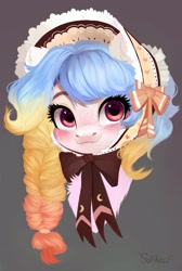 Size: 1453x2160 | Tagged: safe, artist:sofiko-ko, derpibooru import, oc, oc only, pony, bust, solo