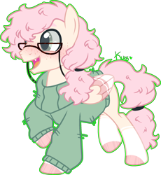 Size: 1972x2147 | Tagged: safe, artist:kurosawakuro, derpibooru import, oc, pegasus, pony, clothes, glasses, male, simple background, solo, stallion, sweater, transparent background