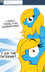 Size: 1280x2048 | Tagged: safe, artist:furrgroup, derpibooru import, oc, oc:internet explorer, earth pony, pony, ask internet explorer, browser ponies, internet explorer, solo