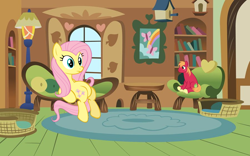 Size: 900x563 | Tagged: safe, artist:doctoroctavia, artist:dragondinolover84, artist:sofunnyguy, derpibooru import, part of a set, big macintosh, fluttershy, earth pony, pegasus, pony, chair, female, fluttermac, fluttershy's cottage, male, micro, request, shipping, sitting, sofa, straight