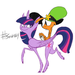 Size: 1024x1024 | Tagged: safe, artist:frigg-fluff, derpibooru import, twilight sparkle, twilight sparkle (alicorn), alicorn, hashtag, wander (wander over yonder), wander over yonder