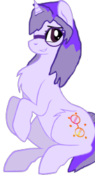 Size: 685x1263 | Tagged: safe, artist:bases-4-bronies, artist:fluffomaru, artist:mellow91, derpibooru import, oc, oc:glass sight, unicorn, chest fluff, cute, glasses, looking at you, ocbetes, simple background, sitting, smiling, solo, transparent background