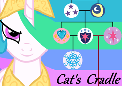 Size: 1014x716 | Tagged: artist needed, safe, derpibooru import, night light, princess cadance, princess celestia, princess flurry heart, shining armor, twilight sparkle, twilight velvet, alicorn, pony, fanfic:cat's cradle, brother, brother and sister, cat's cradle, crown, cutie mark, family, family tree, fanfic, fanfic art, father, father and child, father and daughter, father and son, female, fimfiction, grandfather, grandfather and grandchild, grandfather and granddaughter, grandmother, grandmother and grandchild, grandmother and granddaughter, heart, horn, implied inbreeding, implied incest, inbreeding, incest, jewelry, looking, looking at you, male, moon, mother, mother and child, mother and daughter, mother and father, mother and son, nostrils, parent and child, princess, regalia, royalty, shakespearicles, siblings, sister, sisters, smiling, smiling at you, smirk, sun, text, wall of tags