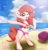 Size: 1280x1335 | Tagged: safe, artist:inkypuso, derpibooru import, pinkie pie, earth pony, pony, beach, beach ball, bipedal, clothes, cloud, cute, diapinkes, equestria girls outfit, female, mare, ocean, one eye closed, open mouth, open smile, ponk, signature, sky, smiling, solo, swimsuit, wink