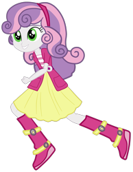 Size: 2449x3163 | Tagged: safe, artist:gmaplay, derpibooru import, sweetie belle, equestria girls, music to my ears, boots, clothes, female, running, shoes, simple background, solo, teeth, transparent background, vector