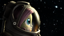 Size: 3840x2160 | Tagged: safe, artist:iruser, derpibooru import, fluttershy, equestria girls, 3d, astronaut, female, profile, solo, source filmmaker, space, spacesuit