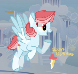 Size: 1668x1590 | Tagged: safe, artist:caramelbolt24, derpibooru import, oc, oc only, pegasus, pony, colored hooves, flying, open mouth, outdoors, pegasus oc, signature, solo, wings