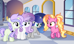 Size: 1100x650 | Tagged: safe, artist:stellamoonshine, derpibooru import, luster dawn, oc, pony, unicorn, female, filly, offspring, parent:princess cadance, parent:shining armor, parents:shiningcadance, parents:styuna, younger