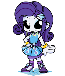 Size: 640x740 | Tagged: safe, artist:batipin, derpibooru import, rarity, equestria girls, chibi, rarity peplum dress, simple background, solo, transparent background