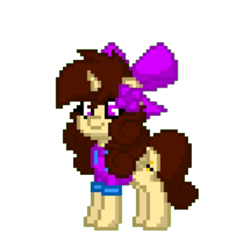 Size: 768x768 | Tagged: safe, artist:altersmay87, derpibooru import, oc, oc:harmony star, alicorn, pony, bow, clothes, cutie mark, dergunstown, female, flower, flower in hair, hoodie, pony town, simple background, transparent background