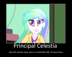 Size: 1099x880 | Tagged: safe, artist:thejboy88, derpibooru import, edit, edited screencap, screencap, princess celestia, principal celestia, eqg summertime shorts, equestria girls, subs rock, motivational poster