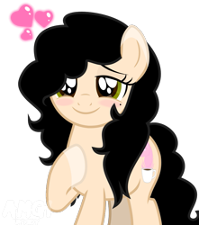 Size: 819x927 | Tagged: safe, artist:amgiwolf, derpibooru import, oc, oc only, oc:amgi, earth pony, pony, base used, colored hooves, earth pony oc, eyelashes, female, heart, hoof on chest, mare, raised hoof, raised leg, simple background, solo, transparent background