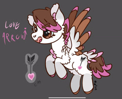 Size: 2066x1668 | Tagged: safe, artist:caramelbolt24, derpibooru import, oc, oc only, pegasus, pony, colored hooves, dark background, ear fluff, ears, female, mare, open mouth, pegasus oc, rearing, signature, smiling, solo, wings