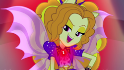 Size: 1920x1080 | Tagged: safe, derpibooru import, screencap, adagio dazzle, anthro, equestria girls, rainbow rocks, cropped, evil, glowing pendant, solo