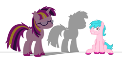 Size: 1280x665 | Tagged: safe, artist:parclytaxel, artist:starponys87, derpibooru import, oc, oc:fireshy, pegasus, asperger's syndrome, autism, blue, fear, parody, pink, scared, shadow, shy, stranger, timid