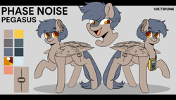 Size: 7000x4000 | Tagged: safe, artist:viktiipunk, derpibooru import, oc, oc:phase noise, pegasus, crystal oscillator, multimeter, xtal