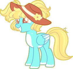 Size: 2374x2265 | Tagged: safe, artist:kurosawakuro, derpibooru import, oc, pegasus, pony, female, hat, mare, simple background, solo, transparent background