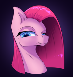 Size: 2000x2100 | Tagged: safe, artist:aquaticvibes, derpibooru import, pinkie pie, earth pony, pony, dark, female, gradient background, high res, mare, pinkamena diane pie, solo