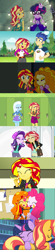 Size: 1276x5762 | Tagged: safe, artist:thejboy88, derpibooru import, edit, edited screencap, screencap, adagio dazzle, flash sentry, pinkie pie, ray, sci-twi, starlight glimmer, sunset shimmer, trixie, twilight sparkle, better together, eqg summertime shorts, equestria girls, forgotten friendship, legend of everfree, mirror magic, pet project, rainbow rocks, the art of friendship, spoiler:eqg specials, female, male, scene interpretation