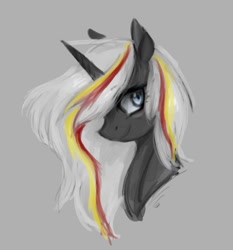 Size: 564x604 | Tagged: safe, artist:raeverran, derpibooru import, oc, oc:velvet remedy, pony, unicorn, fallout equestria, bust, low res image, portrait, solo