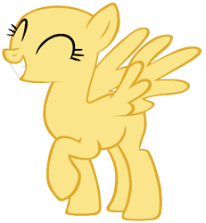 Size: 725x783 | Tagged: safe, artist:drugzrbad, derpibooru import, pegasus, pony, friendship is magic, bald, base, eyes closed, female, grin, mare, raised hoof, raised leg, simple background, smiling, transparent background