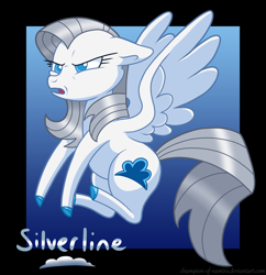 Size: 2336x2414 | Tagged: safe, artist:champion-of-namira, derpibooru import, oc, oc:silverline, pegasus, pony, female, mare, solo