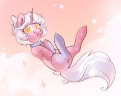 Size: 2874x2279 | Tagged: safe, artist:mirroredsea, derpibooru import, oc, oc only, oc:rosy sky, pony, unicorn, female, looking at you, lying down, mare, on back, solo, tongue, tongue out