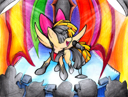 Size: 3256x2468 | Tagged: safe, artist:backgrounds-ponies, derpibooru import, songbird serenade, my little pony: the movie, commission, commissioner:reversalmushroom, concert, traditional art